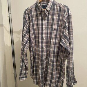 Ralph Lauren McMeel Blue & Red Plaid Button-Down Shirt (L)